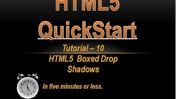 HTML5 QuickStart - Tutorial-10 Boxed Drop Shadows