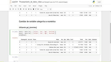Cambiar de variable categórica a numérica en un DataFame - Python