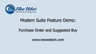 Modern Suite Feature Demo Video: Purchase Order and Suggested Buy