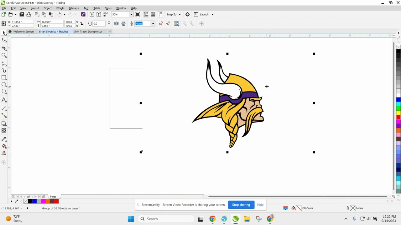 Tracing in CorelDraw for Vinyl