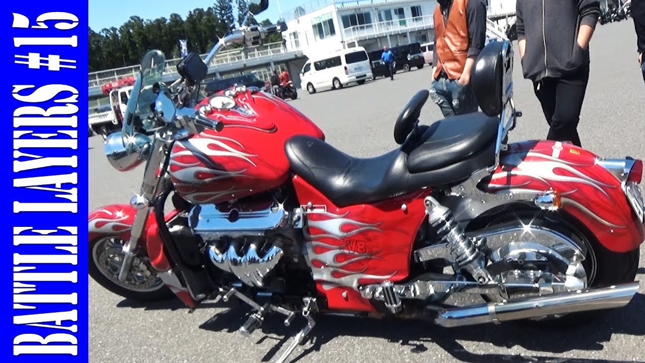 バイクにv8エンジン積んじゃった Boss Hoss Ls3 バトルレイヤーズ コスプレバイク最強決定戦 15 Youtube