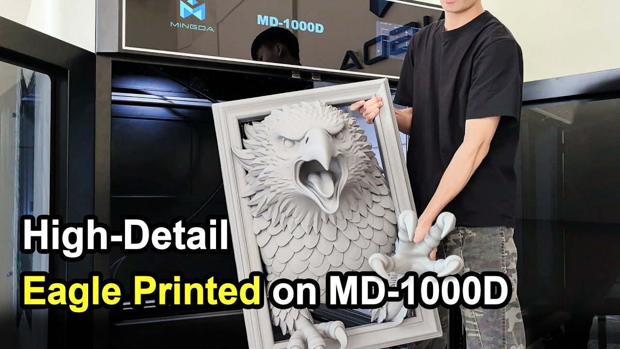 High-Detail Eagle Printed on MD-1000D - YouTube