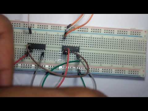 Half adder implementation with a bread board(হাফ অ্যাডার)