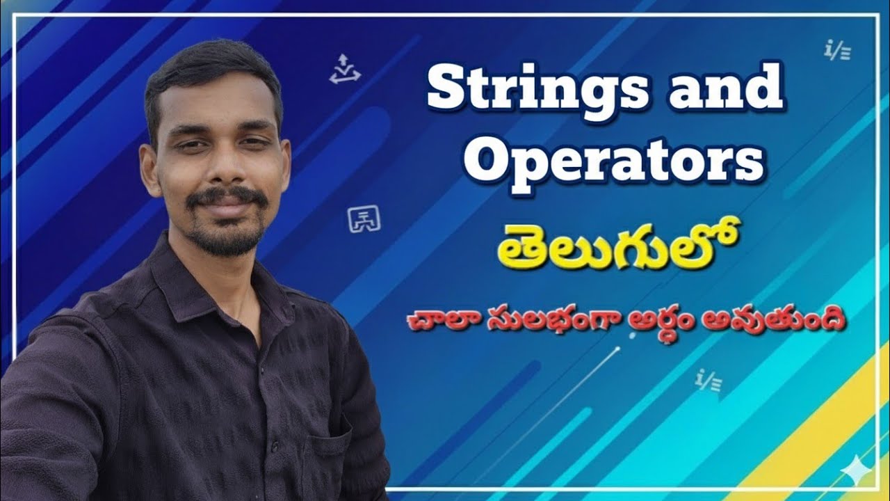 #3 Strings and Operators in Java in Telugu with Easy examples - YouTube