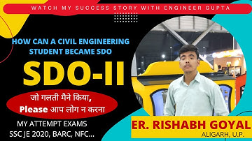 #sscje #sdo Interview with Er. Rishabh Goyal | AIR-35