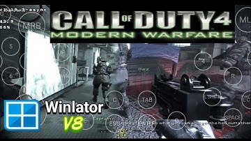 winlator V8.0, call of duty 4 modern warfare , android poco x3pro ,setting sd860