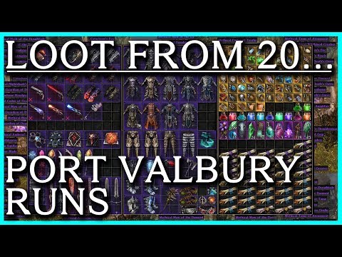 Loot from 20 Port Valbury Runs - GRIM DAWN