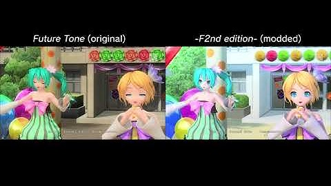 Project DIVA - Colorful × Melody comparison (Future Tone vs. F2nd Song Pack)