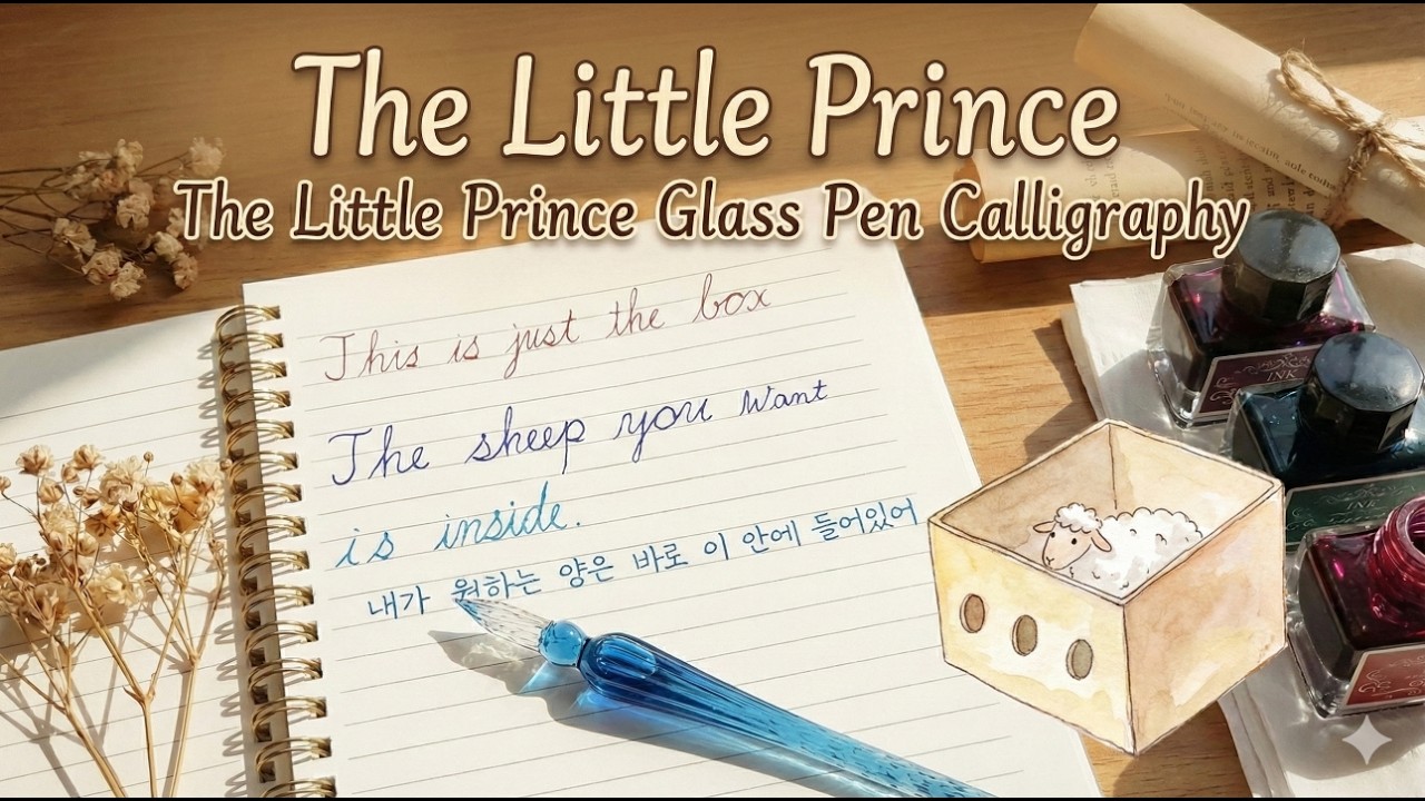 Relaxing Glass Pen Calligraphy | The Little Prince Quote