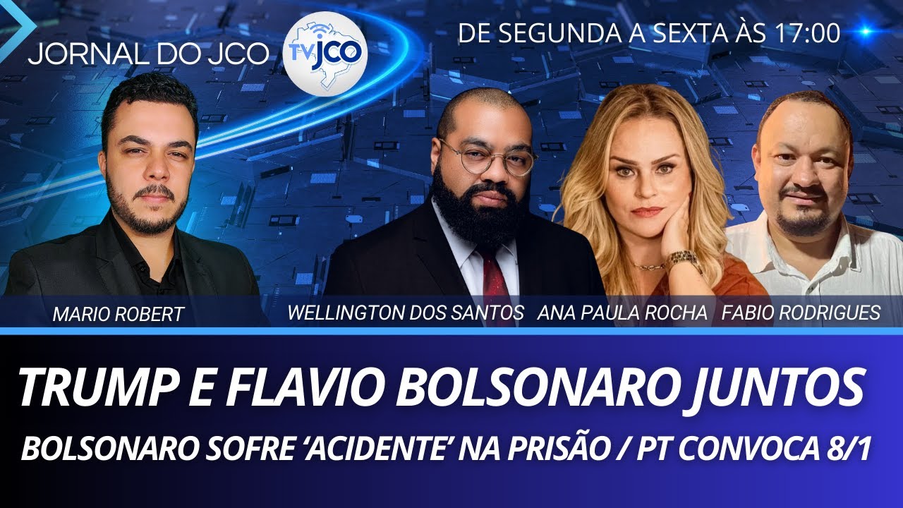 TRUMP E FLAVIO BOLSONARO JUNTOS / BOLSONARO SOFRE 'ACIDENTE' NA PRISÃO / PT CONVOCA MILITÂNCIA