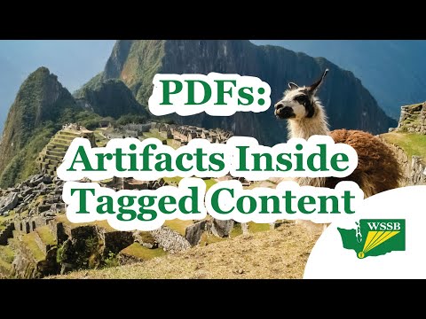 PDFs: Artifacts Inside Tagged Content