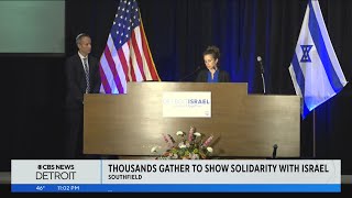 Thousands stand in solidarity with Israel at Michigan's Congregation Shaarey Zedek