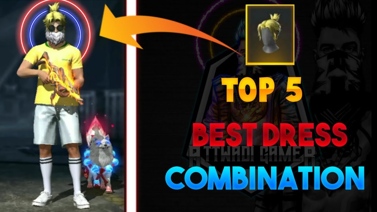 The Flashing Spade Bundle Hair (yellow) 🔥Best Dress Combination In Free Fire 🤯