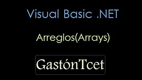 vb.net | Arreglos (Array)