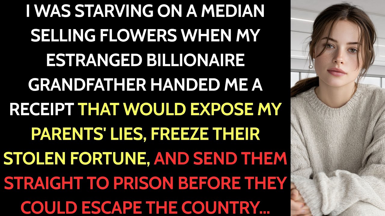 I Was Selling Flowers at an Intersection — Then My Rich Grandpa Rolled Down the Window and…