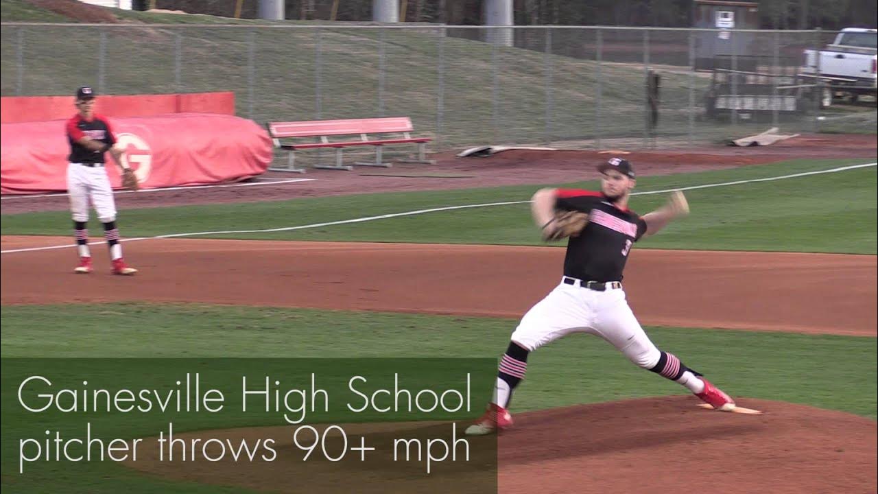 Gainesville High School pitcher throws 90+ mph YouTube