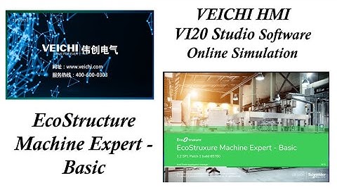 Online Simulation Veichi HMI & Schneider | Vi20 Studio | EcoStruxure MachineExpert Basic TM200-TM221