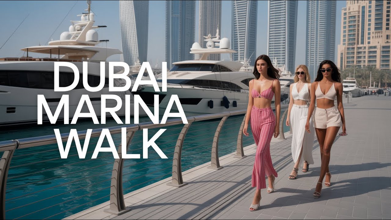 Dubai [4K] Amazing Dubai Marina, Marina Walk Walking Tour🇦🇪