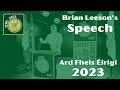 Brian leeson addresses ard fheis irg 2023