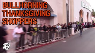 Bullhorning Thanksgiving Shoppers in Line at Best Buy - BLACK FRIDAY 2015