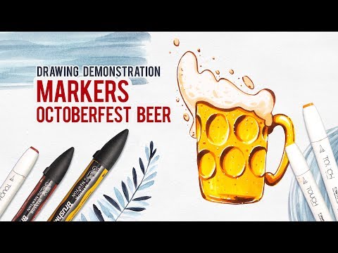 Octoberfest. Marker illustrations, a Food Illustration by AlexGreenArt (Thumbnail 7 of 7)