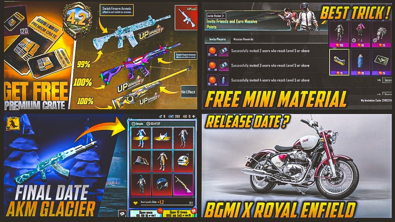 🛑 Get Mini Material Free in BGMI NewInvitation Event | AKM Glacier in 2026 | PubgNew Collab Crate✅