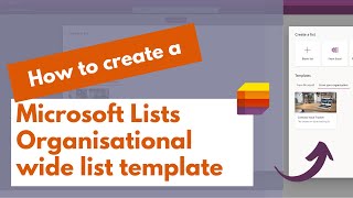 How to use Microsoft Lists Organisational List Templates