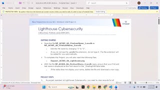 New Perspectives Access 365 | Module 4: SAM Project A Lighthouse Cybersecurity
