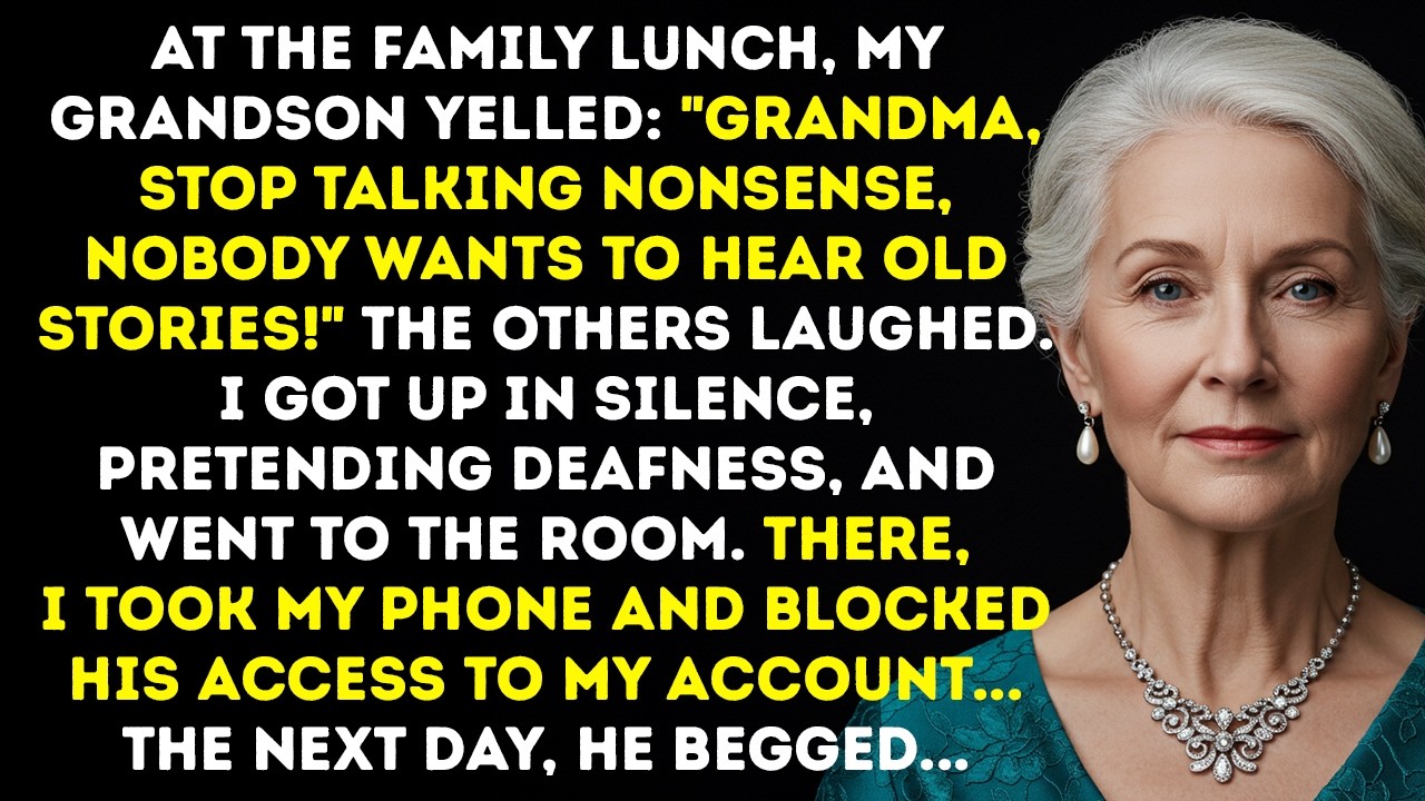 "I tried to share something meaningful with my family, and my own grandson looked me dead in the eye and said, 'Grandma, please stop talking nonsense. Nobody wants to hear those boring old...