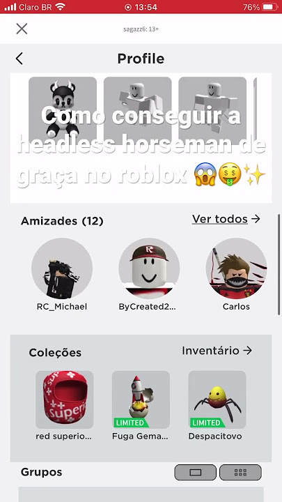 📎 COMO TER A HEADLESS NO ROBLOX DE GRAÇA *SEM R6*✨ 