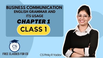 CSEET l Business Communication l Eng. Grammar Usage lChapter 1(Class 1) l  #cseet #cspinkyryadav #cs