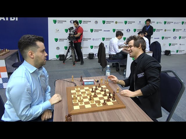 Magnus Carlsen vs GM Aram Hakobyan, Blitz Match 3+0