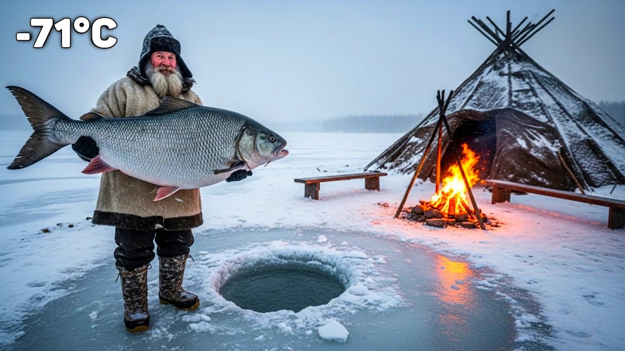 80 Year-Old Survived a -71°C Blizzard in a Hot Tent | Extreme Off Grid Winter Life