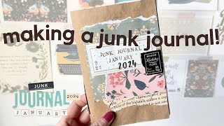 Making my journal for Junk Journal January & tips for daily prompt challenges 🌟