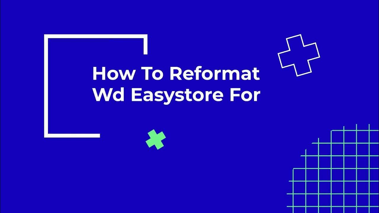 How To Reformat Wd Easystore For Mac YouTube