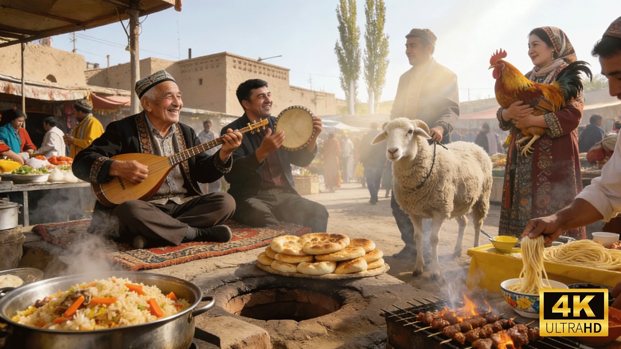 Базар на границе Китая и Афганистана: уйгурская кухня и повседневная жизнь