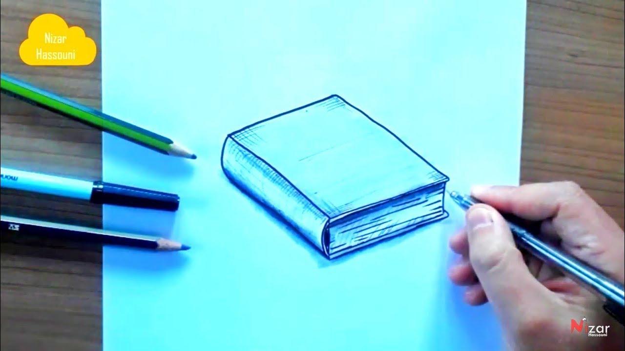 Comment dessiner un livre fermé facilement - YouTube