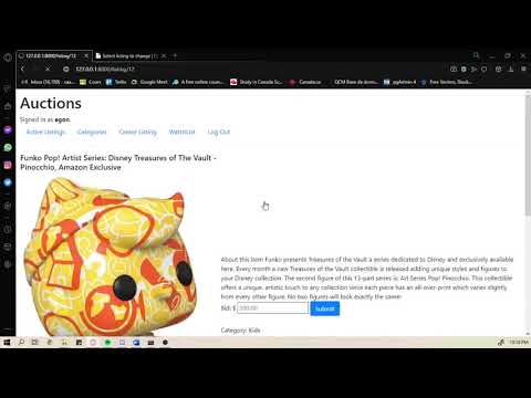 Project 2 Commerce CS50 Web Programming