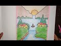 How To Draw Mountain River/How To Scenery/Parvatiye Nadi ka Chitra Kaise Banaye