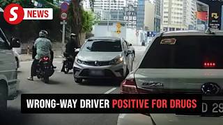 Man arrested for driving against traffic tests positive for drugs