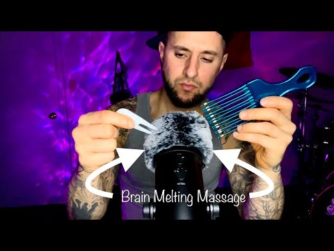ASMR | Brain Melting Massage | Mic Triggers/Mouth Sounds/ Calming Whispers.