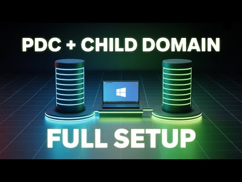 Windows Server 2016 | PDC & CDC Configuration | Child Domain + Client Join Tutorial | For Beginners