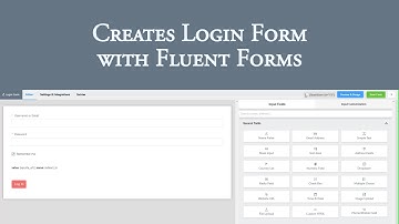 Creates Login Form with WP Fluent Forms Plugin