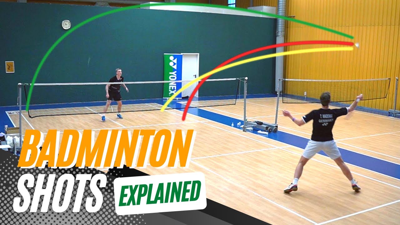 The 11 Basic Shots in Badminton from different angles - YouTube