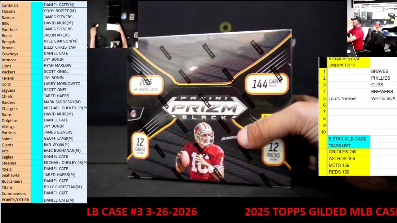 CAJUNBREAKER 2025 PRIZM BLACK NFL  2 BOX #6 3-26-2026