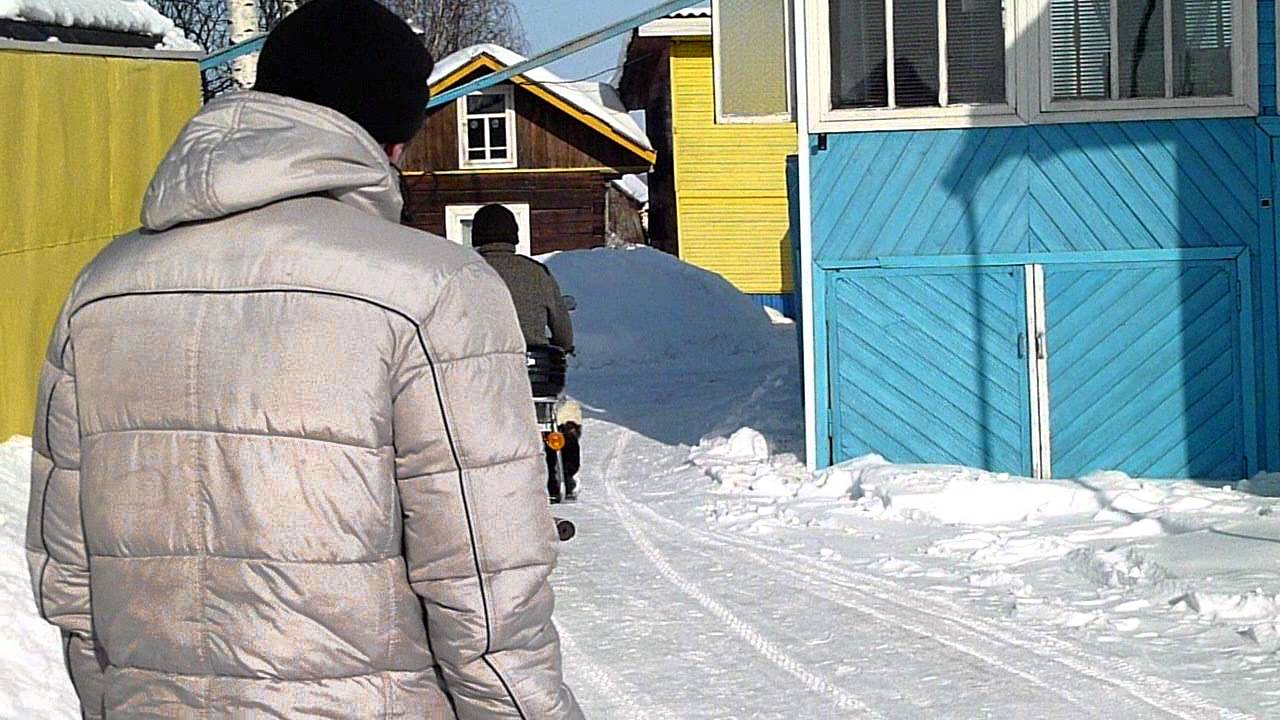 Мопед Альфа Зимой - YouTube