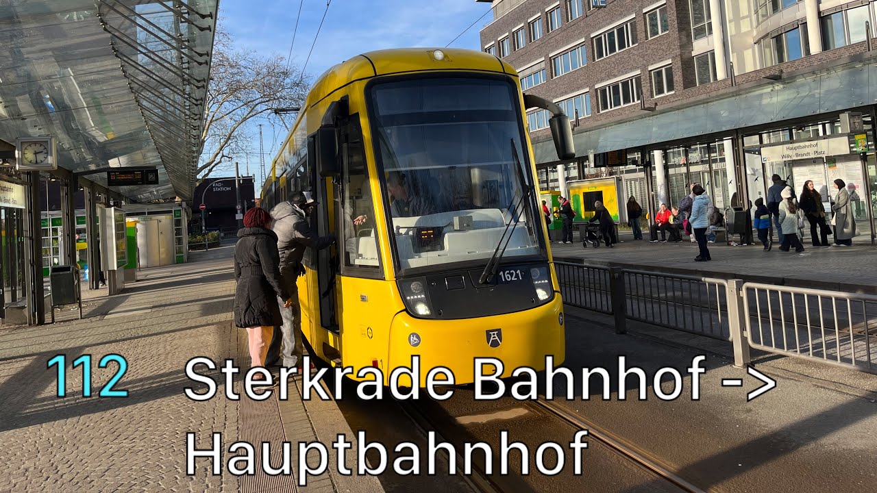 Die Mitfahrt mit der Linie 112 von Sterkrade Bahnhof bis zum Hauptbahnhof 