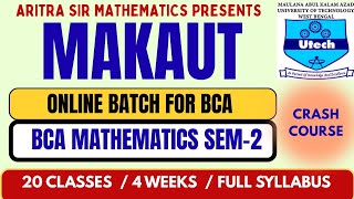 BCA semester 2 MAKAUT mathematics online batch ||semester exam june 2026|BCA mathematics||#bcamaths