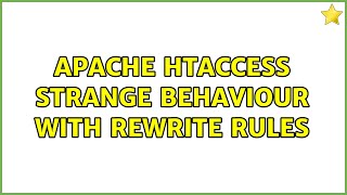 Celebrity Apache htaccess strange behaviour with rewrite rules (2 Solutions!!) Net Worth