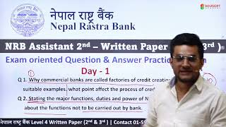 NRB Assistant 2nd - Written Paper Preparation Day - 1 | NRB past year questions with PDF